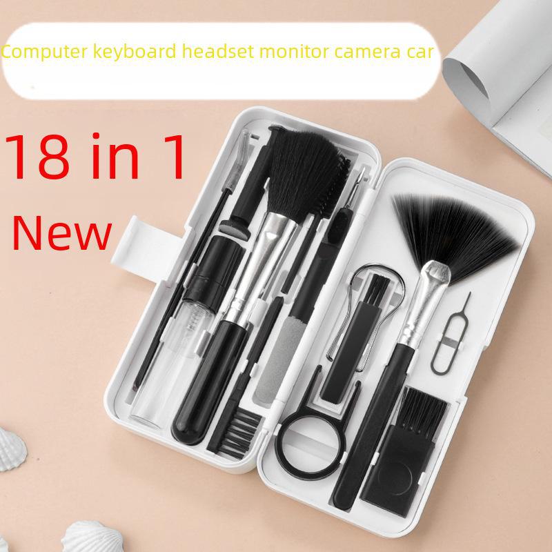 Multifunctional Cleaning Set: Keyboard Brush & Phone/Headset Cleaning Pen