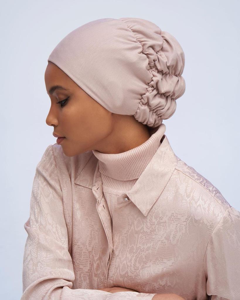 Fashion Muslim Hijab Cap Women's Ruffled Stretch Cotton Under Scarf Turban Caps Tie Strap Lining Satin Silk Islam Headscarf