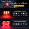 Bicycle Lights Rechargeable Bike Headlight Taillight Bicycle Front Rear Light Cycling Lantern MTB Bike Lamp for Night Riding