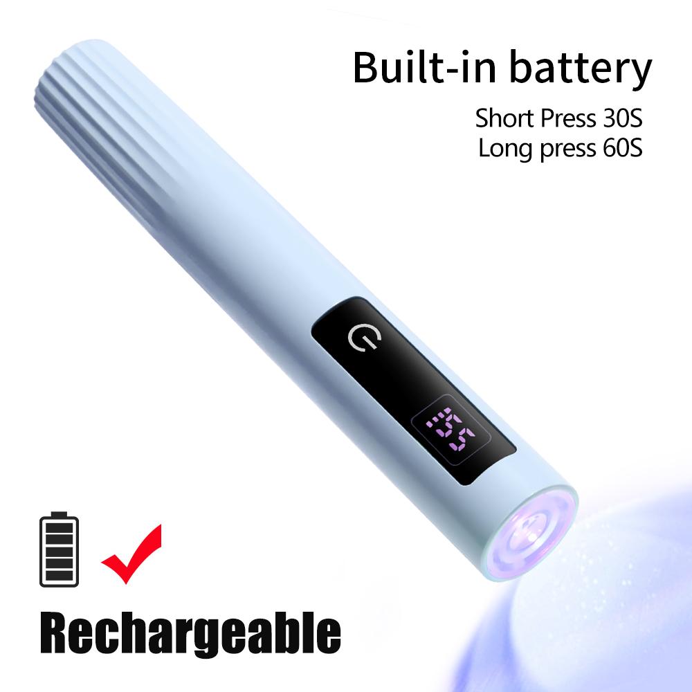 YIKOOLIN USB Rechargeable Nail Dryer Lamp UV/LED Quick Dry Gel Polish Curing Tool Handheld Nail Art Lamp for All Gel Polishes