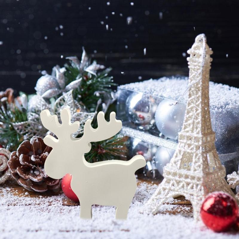 Christmas Elk Figurine Silicone Molds for Epoxy Resin Gypsum Ornament Elk Figurine Concrete Cement Silicone Molds