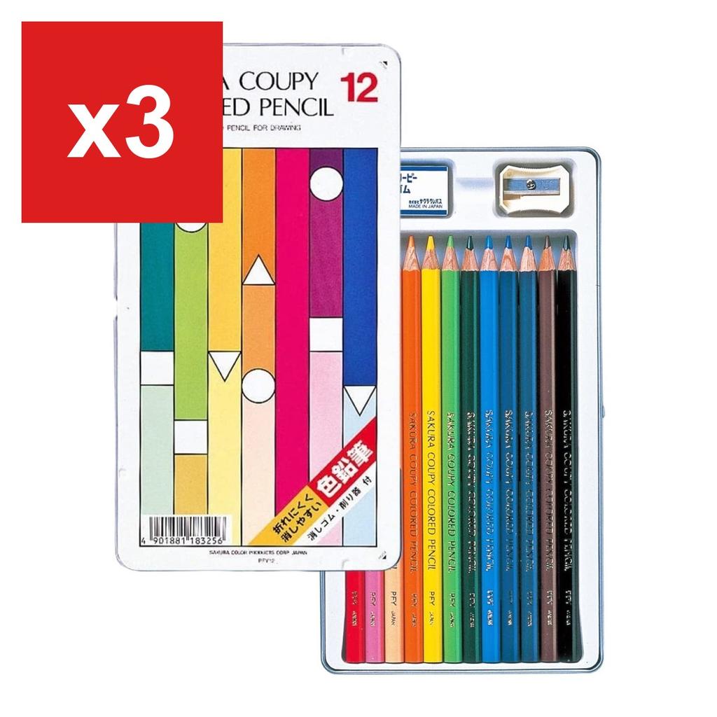 Sakura 'Coupy' Colored Pencils, 12 Colors, PFY12