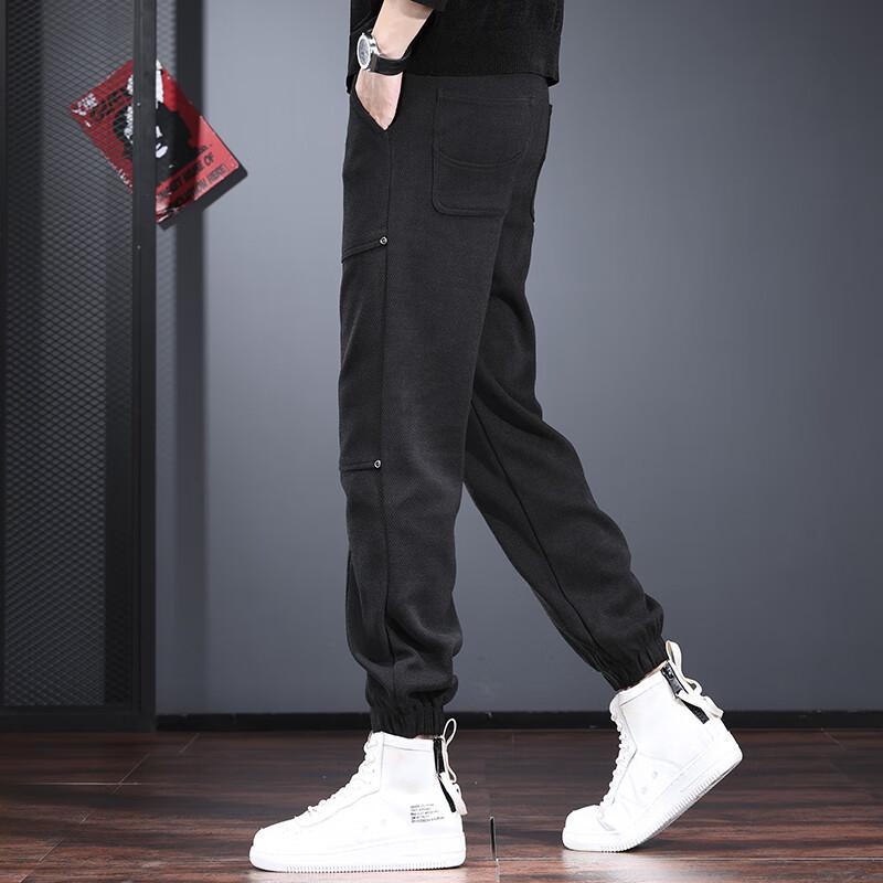 Jierennuo Men's Thick Chenille Jogger Pants