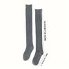 High Quality3 Pairs Women's Thick and Comfortable Knee-high Knitted Socks - Warm and Fashionable College Style, Essential for Cold Weather - For