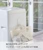Yamazaki Magnetic Laundry Basket W8 x x Floating Design for Tidying Product Number 5417 Holder, White, Approx. D4.3 H12cm, Tower-Shaped, Up,
