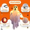 LED Halloween Decorations Hanging Ghost Lights Glowing Wizard Lamp for Bar Party Dress Up Haunted House Horror Props