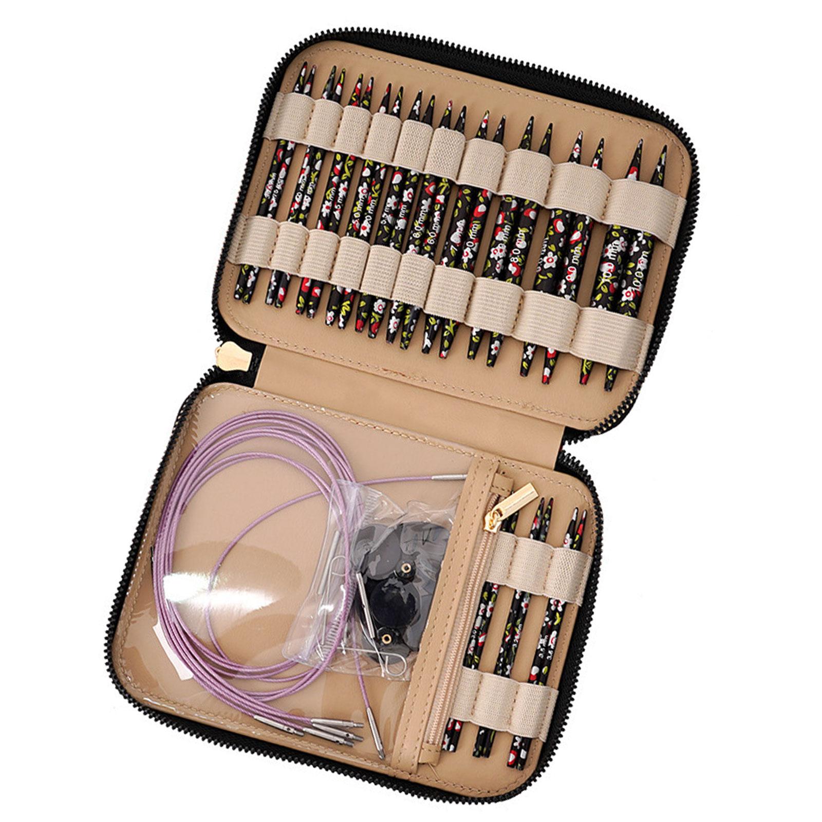 

Short Round Knitting Needle Circular Knitting Needle Set Size 3mm-10mm Interchangeable Circular Needle Knitting Tool