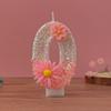 Number Shaped Birthday Candle with Decorative Floral Design for Cake Decoration and Party Use Suitable for Baking and Celebrations 0-9 Digit Options