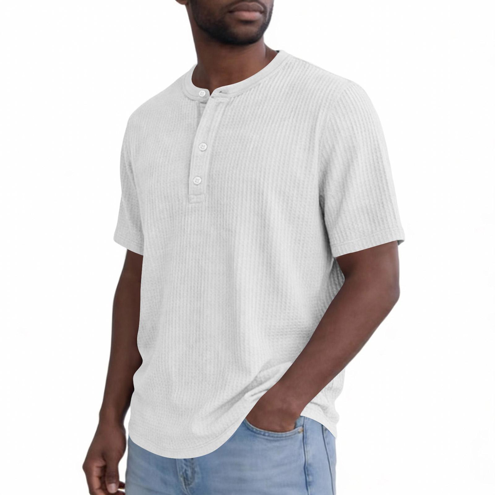 

Men s Collar Color Short Sleeve Round Neck T-shirt XXL