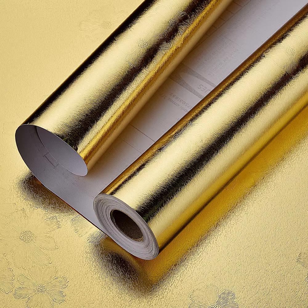 Kitchen  PVC Self-adhesive Oil Resistant Wallpaper Aluminum Foil Paper Drawer Moisture-Proof Thickened Waterproof