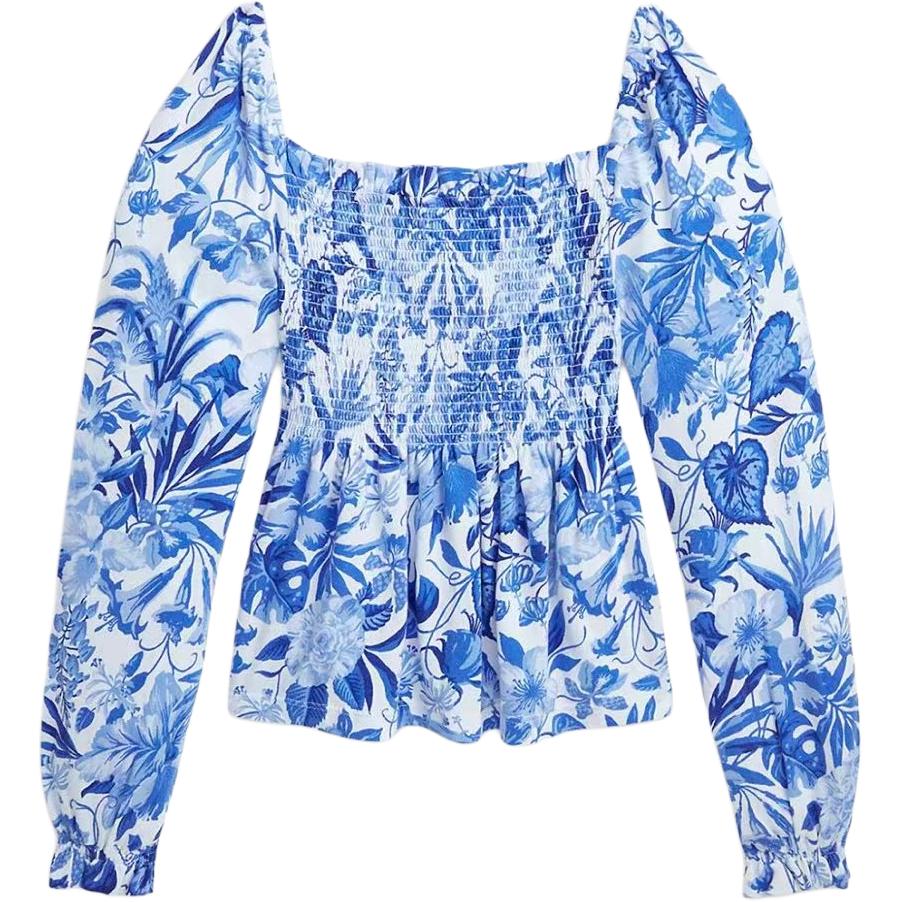 

Polo Ralph Lauren Повседневная футболка с длинным рукавом и сборками, с цветочным принтом, для детей, топ 313926041-001 XL