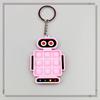 Robot Fidget Keychain Finger Push Bubble Silicone Key Chain Adult Decompression Toys Small Pendant Kids Toys