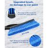 33'' Snow Brush And Ice Scraper For Car Windshield, Aluminum Extendable Snow Removal Tool For Car Window With Foam Grip, Soft Broom Head For Car SUV