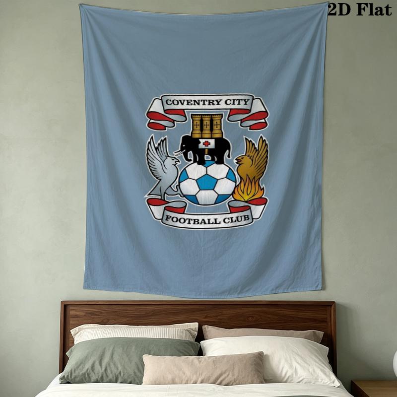 Coventry City FC Wall Tapestry Aesthetic Wall Hanging Printed Fabric Blanket Decorative Tapestries for Bedroom Living Room Home Decor