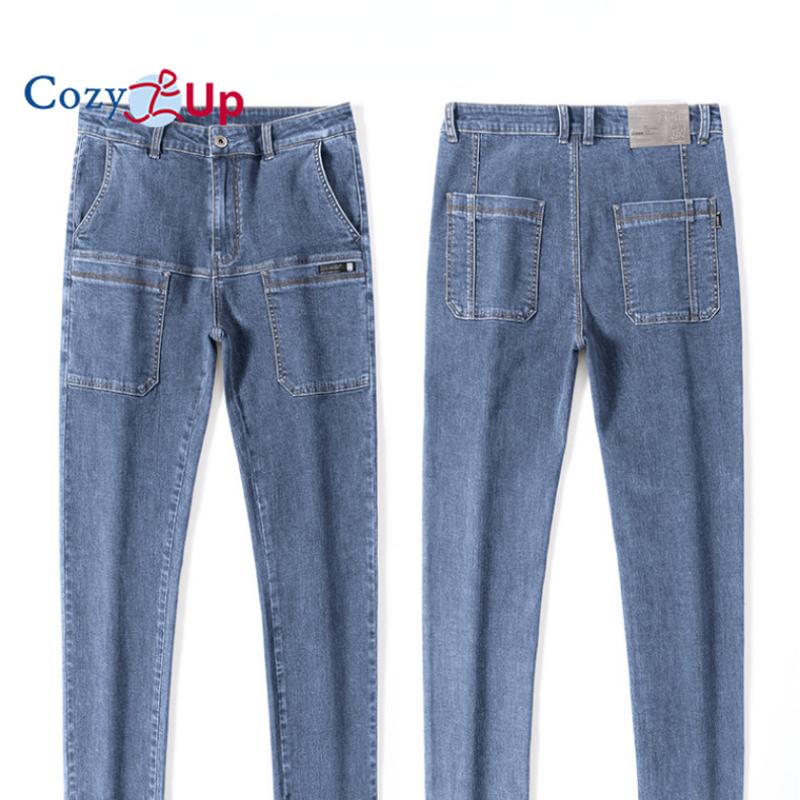 Cozy Up Men's Stretch Jeans, Straight Leg, Multi Bag Casual Pants
