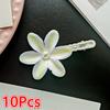 10Pcs Multicolor Duckbill Hair Clip Orchid Floral Hair Clip Gifts Side Bangs Clip  Hair Accessory
