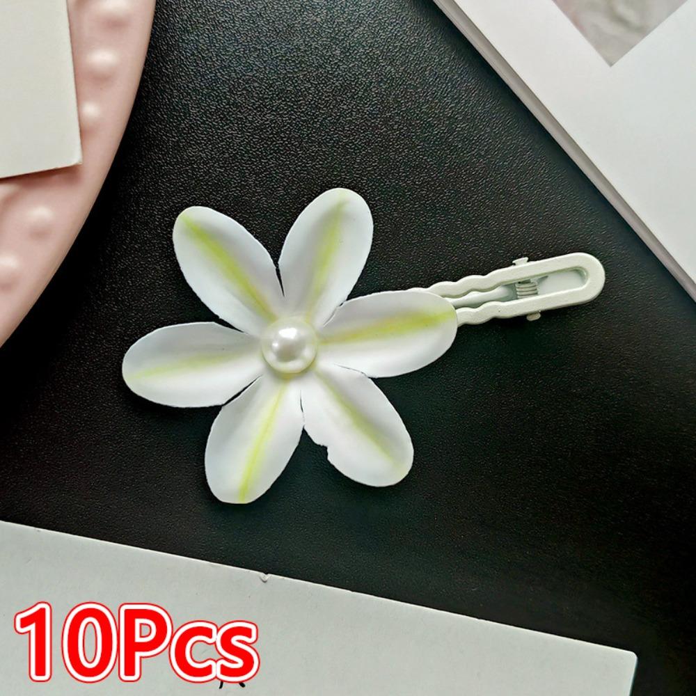 10Pcs Multicolor Duckbill Hair Clip Orchid Floral Hair Clip Gifts Side Bangs Clip Hair Accessory
