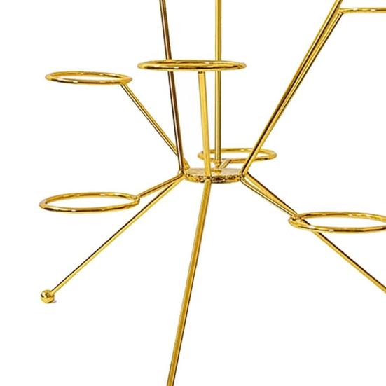 Rozložený stojan na ovocnou mísu Kovová sochařská stolní dekorace Radiální design Kreativní stojan pro čerstvost Udrží ovoce, koláče, dekorace