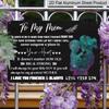 2D Flat, 1pc "To My Mom" Aluminium Sign 8x12 Inch - Galaxy Mother & Son Silhouette Design, Sentimental Love Quote, Mother's Day Gift From Son, Home