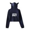New Astro Bot Pullover Girls Casual Cat Cropped Hoodies Female Long Sleeve Sweatshirts Crop Top Women's Hoodie Sexy Tops