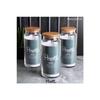 Set Of 6 Vacuumed Large Size 1300ml Jars With Bamboo Lids