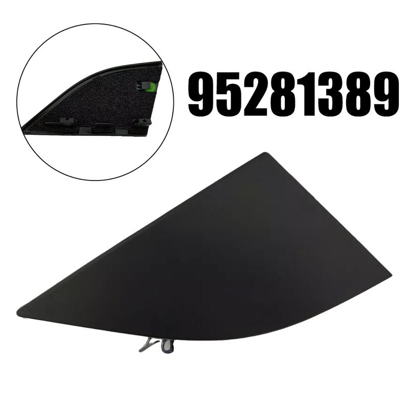 Car Repair Front Left Mirror Trim Triangle Trim Black Non-deformation Replacement tallation Easy tallation