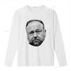 ALEX JONES Face Original Art T Shirt for Men Unique Design High Quality Print Vintage Washed Slightly Designer Clothes Fashion