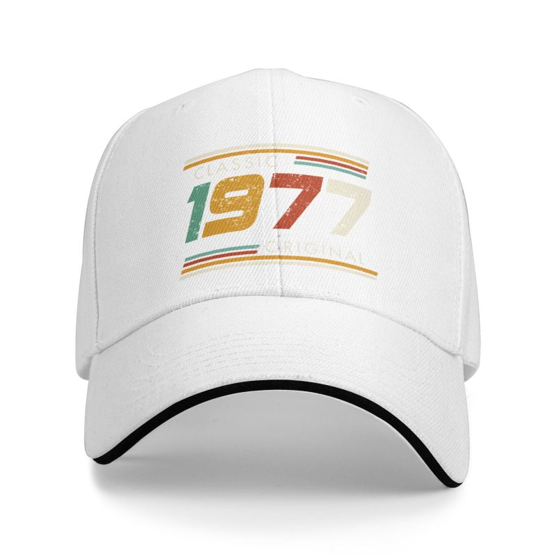 Custom Classic 1977 Original Years Birthday Baseball Cap Unisex Women Breathable Dad Hat Streetwear