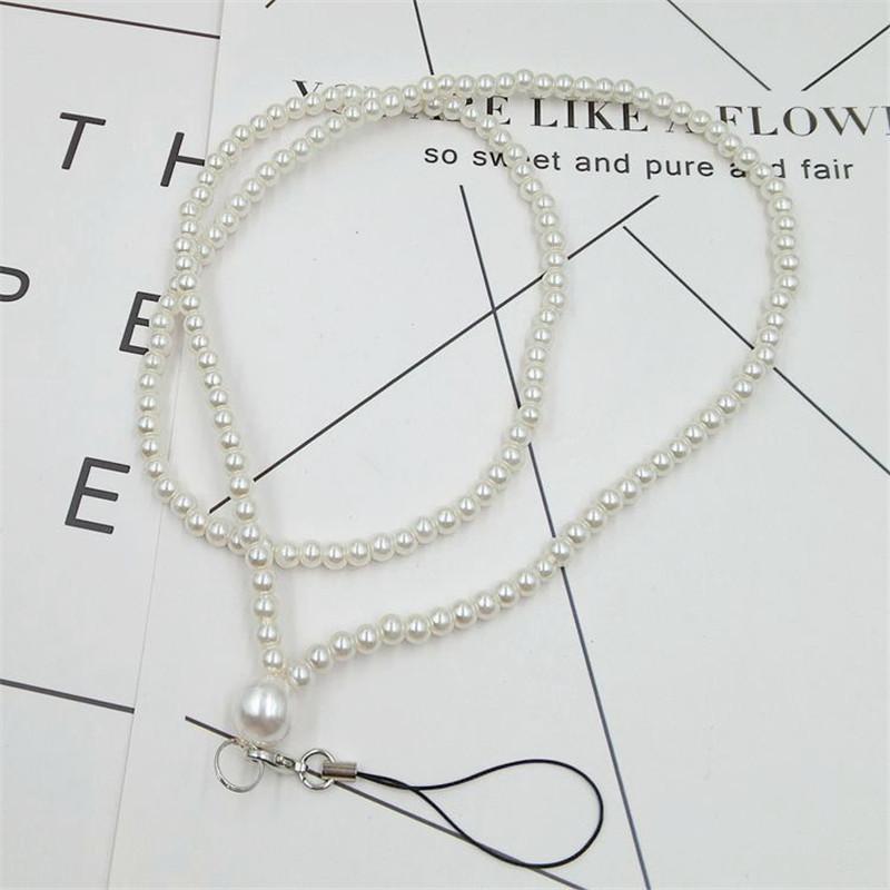 

Mobile Phone Lanyard Pearl Long Chain Sweater Chain Long Lanyard, Id Lanyard, Neck Hanging, Mobile Phone Case Universal Lanyard