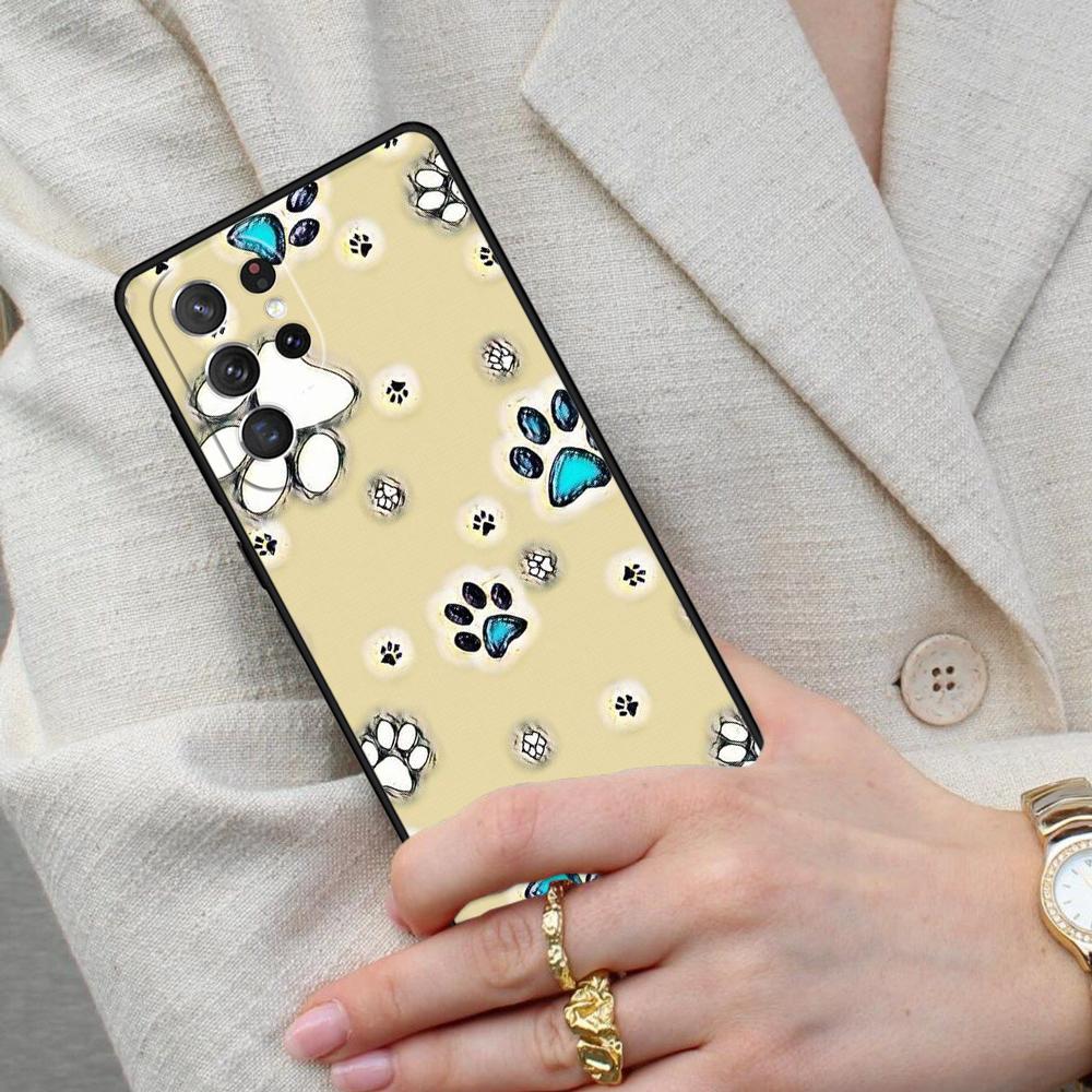 Dog Paw Cell Phone Case for Samsung Galaxy S26 Ultra S25 S24 S23 S22 S21 S20 Note10 Cover