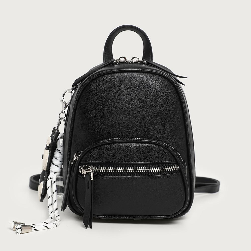 

2025 Summer New Women s Handbag Large Capacity Niche High-End Backpack Versatile Travel Bag for Outings 17*10*19CM чёрный