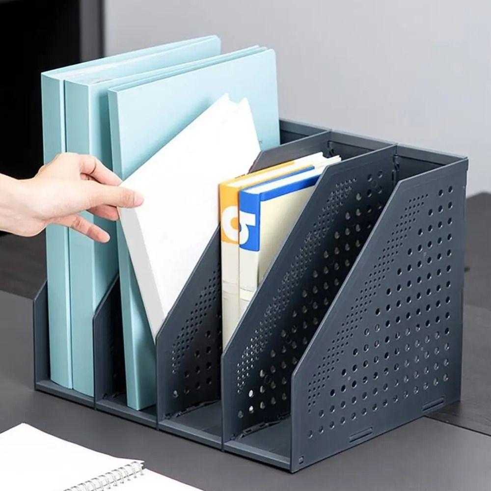 Bookshelf File Storage Rack Creative Desktop Bookend Retractable File Holder  Contract Paper