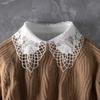 Women Korean Shirt Autumn Detachable Collar for Girls White Half Shirt Blouse Fake Collar Lapel Detachable Pointed Collar