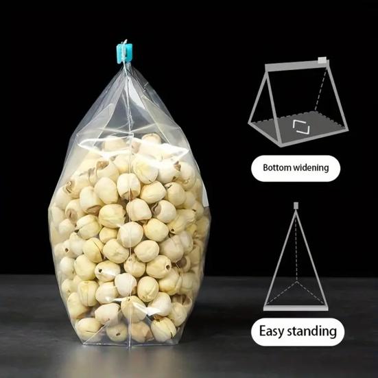 30Pcs Reusable Food Storage Bags BPA Free Leak-Resistant Transparent Design Microwave Safe Fresh-keeping Bags