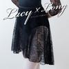 Ballet Sayori Wrap Skirt with Long Elegant One Size Fits Most 3-Color All-Lace Back, 55cm, Sheerness, (M, Black)