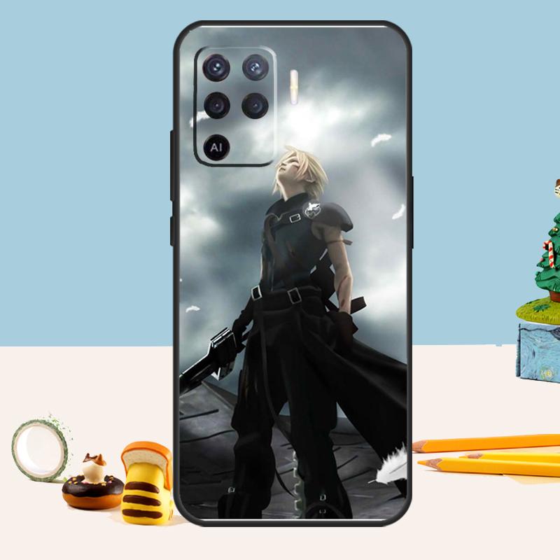 Final Fantasy VII Case For Oppo A80 A60 A40 A15 A16 A17 A57 A94 A74 A54 A76 A96 A18 A38 A58 A78 A98 A5 A6 Pro