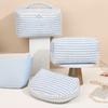 Travel Makeup Bag Set Plush Cosmetic Bag Toiletry Organizer Bag Portable Cosmetic Bag for Home Travel Vacation Business Trips