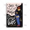 DORA Tin Sign MISES Music Metal Plate Rock Metal Plaque Vintage Metal Poster Bar Club Home Decorative Plate Musical Instrument Metal Sign