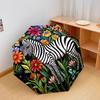 1 PC Automatic Folding Umbrella - Zebra Artwork Pattern, Portable & Foldable Design with 8 Ribs, Christmas Birthday Gifts