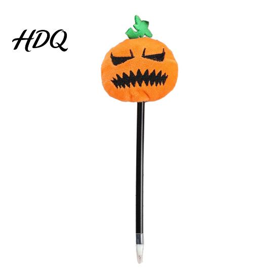 Penna a sfera Penna gel zucca di Halloween 0,7 mm con Penne zucca in peluche Novità Nera per bomboniere Forniture regalo Pennarello