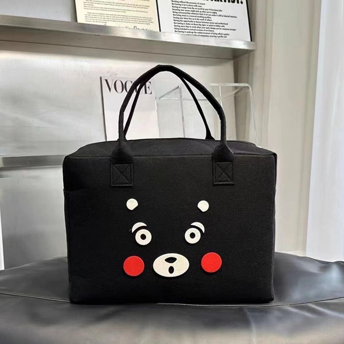 

Детская сумка-тележка с рисунком - большая вместимость, симпатичное фетровое дорожная сумка для хранения