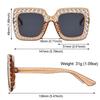 Crystal Oversized Sunglasses for Women Rhinestone Square Diamond Sun Glasses Retro Big Frame Sparkling Eyewear  New