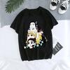 Tanjirou Kamado Kaus Wanita Kimetsu Kaus Wanito Printed Harajuku T-shirt Women's T-Shirt Kaus Grafis Anime Demon Slayer Uniseks