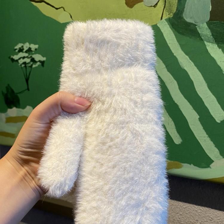 Winter Niedlich Koreanischer Stil Student Plüsch Gestrickt Radfahren Kältefest Paar Plus Samt und Verdickung Um Warm zu Halten im Herbst und Winter