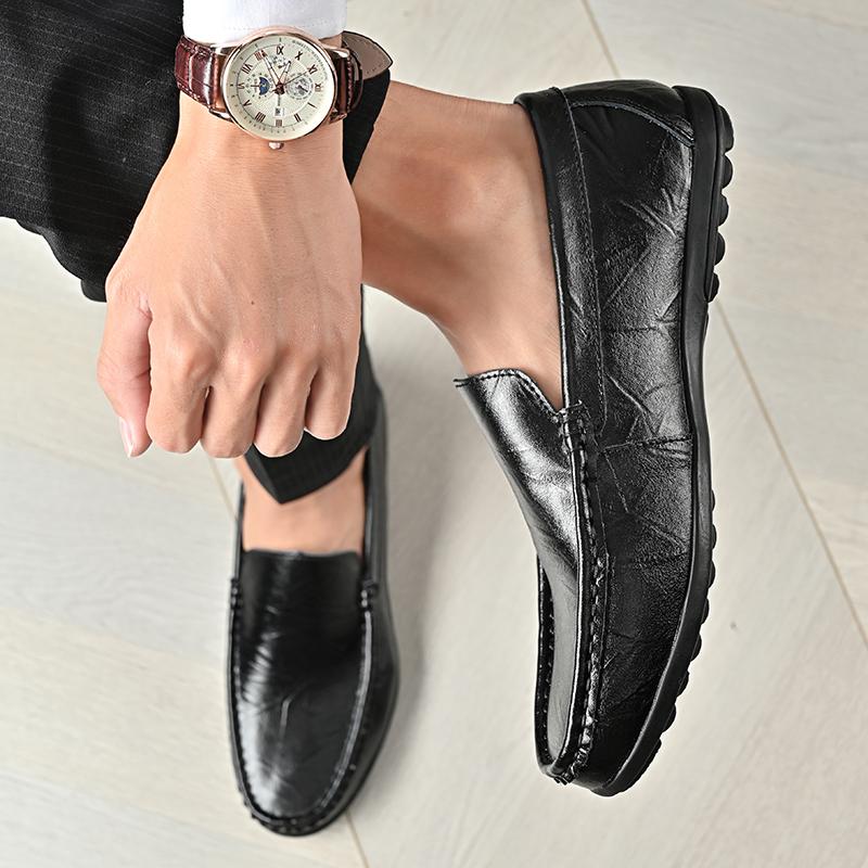 Men’s Moccasins Loafer Driving Shoes Flats Casual Slip On Plus Size Wide Head Shoes for Men