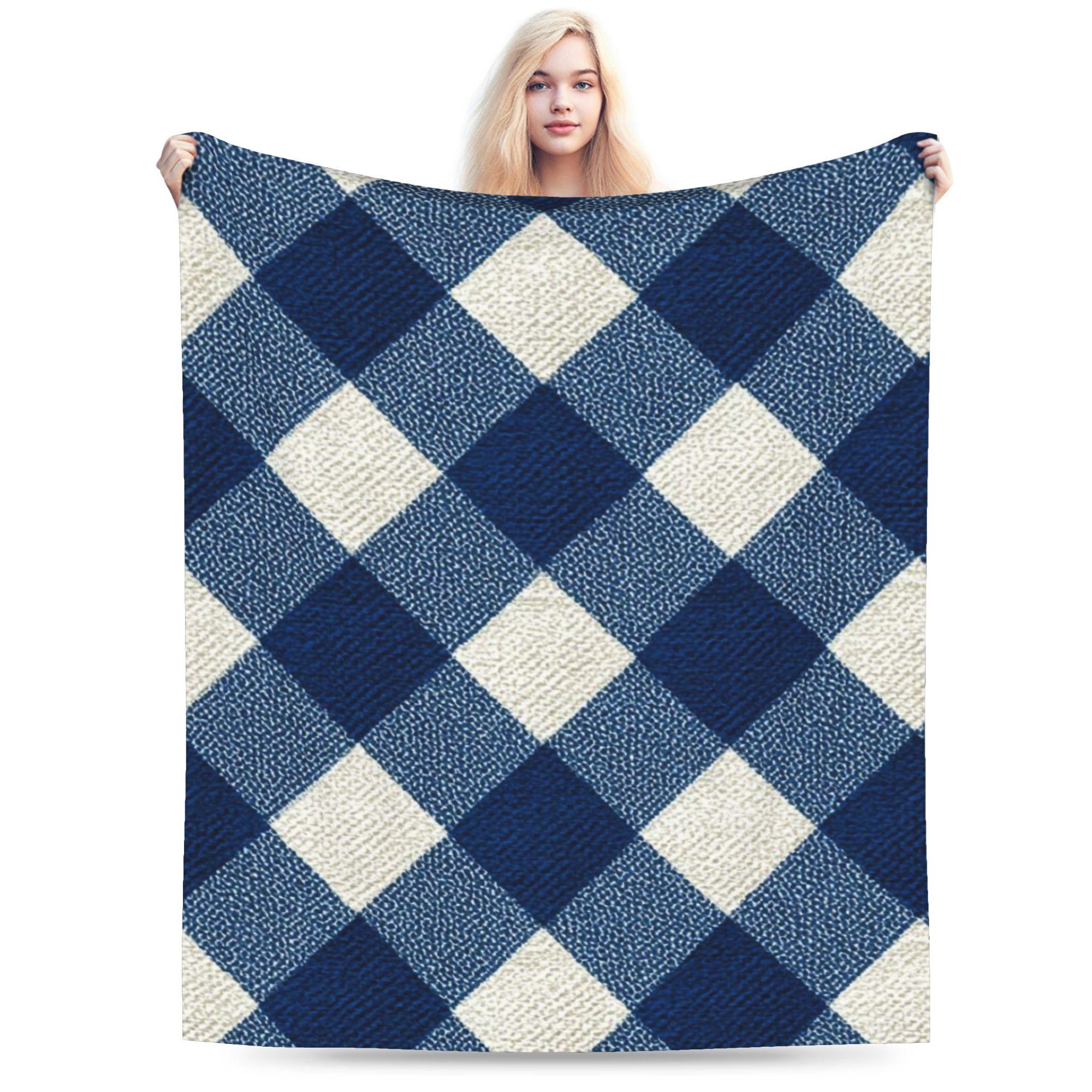 

Yellow Tartan Flannel Blanket Autumn Soft Durable Throw Blanket for Kids Adult Living Room Comfortable Bedspread Sofa Bed Cover 75x90cm