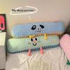 Leg Clamp Side Sleeping Pillow 1PC Long Grid Soft Fluffy Sleeping Pillow Non-Deform for Home Bed Relaxation Use