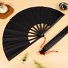2 Pcs Retro Style Hand Folding Fan Tough Exquisite Craft Gift Home Decoration Ornament for Men and Women Dancing Hand Fan