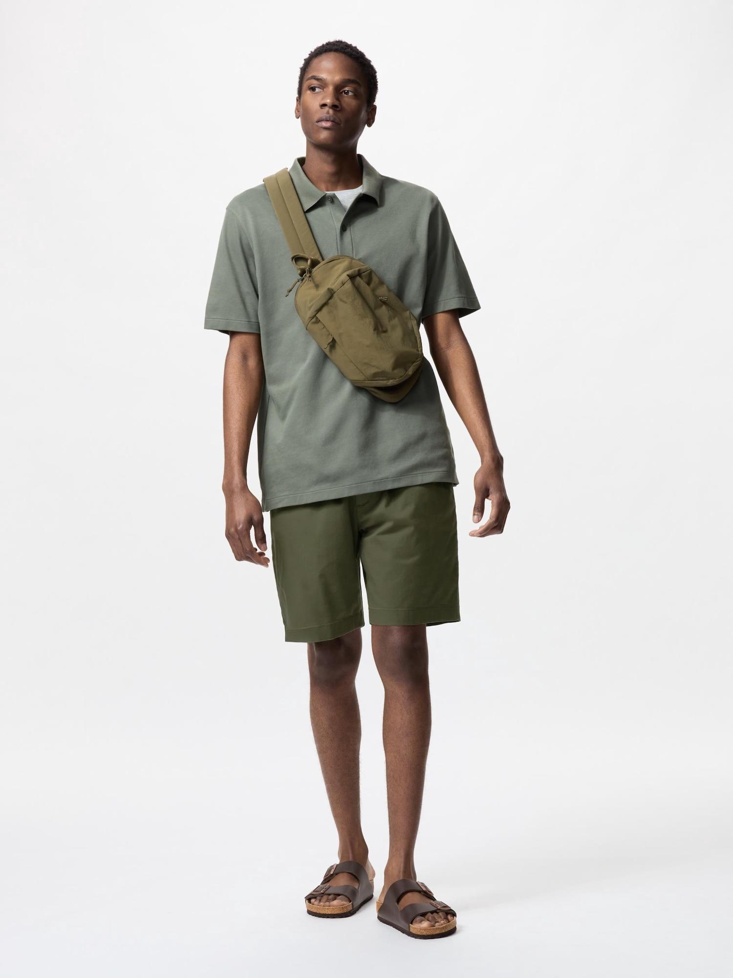 

Укороченные брюки Uniqlo Stretch Easy 56 OLIVE/UNISEX XS