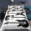 Retro guitar wood grain three-piece duvet cover 3D digital printing bedding home textile